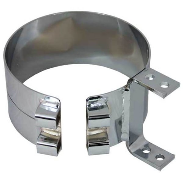 Ilc Replacement For Kenworth T800 Curved Glass Year 1995 6In Plated Stainless Steel Wide Exhaust Clamp WZ-EQQA-V - main