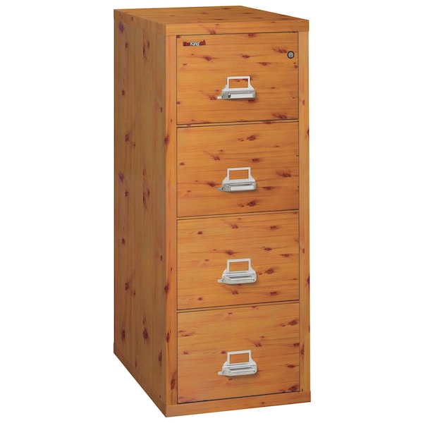 Fireking 4 Drawer, 1 Hr Fire & impact rated, 31" depth Legal Knotty Pine 4-2131-CKP - main