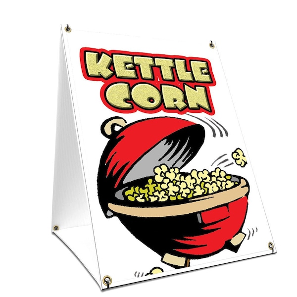 Signmission Kettle Corn, 36 Inch x 24 Inch A-frame Yard Sign, Plastic Sign SBC-2436-Kettle Corn - main
