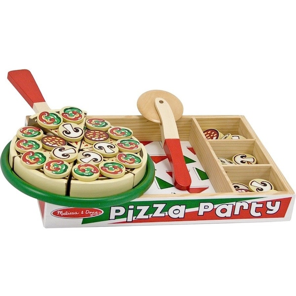 Melissa & Doug Pizza Party - Wooden Play Food Set 167 - main
