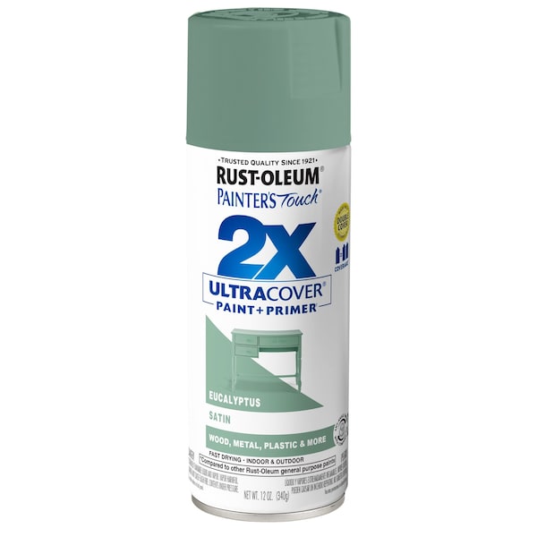 Rust-Oleum 2X Ultra Cover Spray Paint, Eucalyptus, Satin, 12 oz 383201 - main