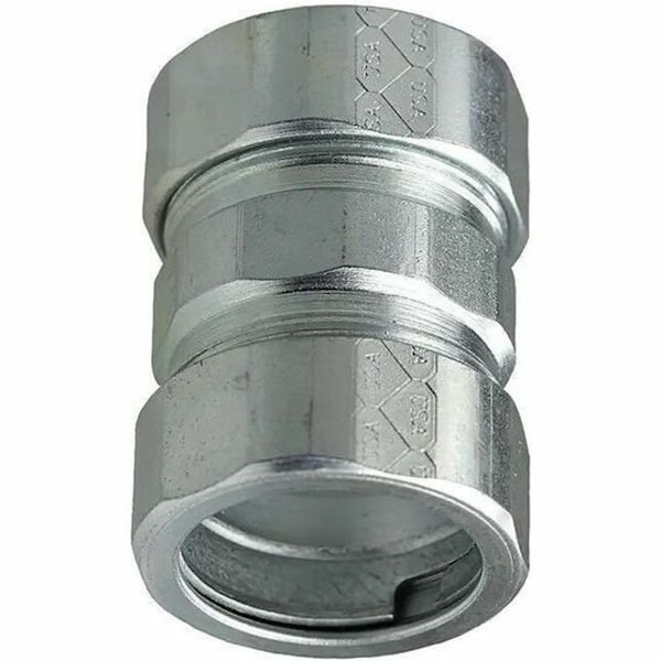 Dottie Conduit Fitting Coupling, 2-1/2 in, Threadless, Steel, Zinc Plated NTC250 - main