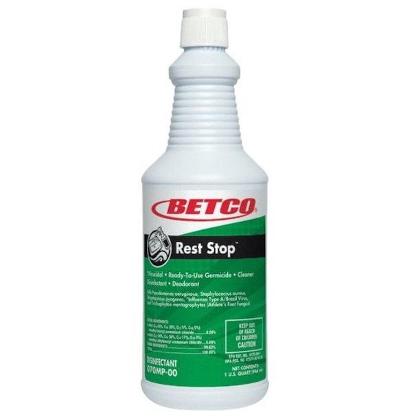 Betco Rest Stop Non-Acid Bowl and Restroom Cleaner, Floral Fresh Scent, 32 oz Bottle, 12PK 0701200 - main