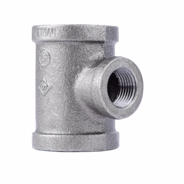 Stz Industries 1 in. FIP each X 1 in. D FIP 1/2 in. D FIP Black Malleable Iron Reducing Tee 310RT-1112 - main