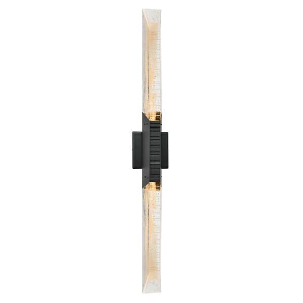 Cwi Lighting Petra Integrated LED 36in Sand Black Indoor-Outdoor Wall Light with Handcrafted Glass 1723W36-2-101-A - main