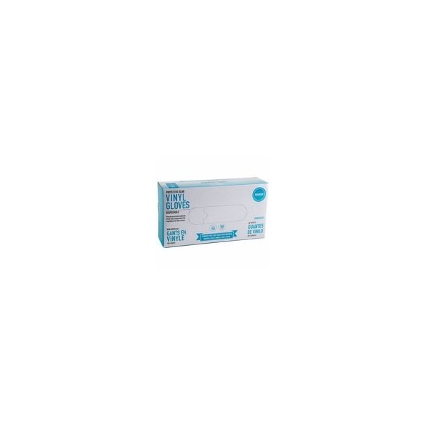 Remcoda Powder-Free Vinyl Gloves, 3 mil Thickness, Medium Size, For Right/Left Hand, Vinyl, Clear, 10PK VIN101-M - main