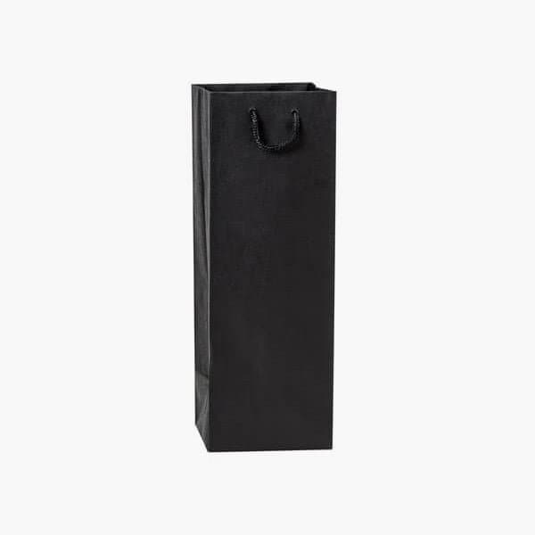Nashville Wraps Black Kraft Gift Bags, Wine 4.5x4.5x13, 100PK KTWBBK - main