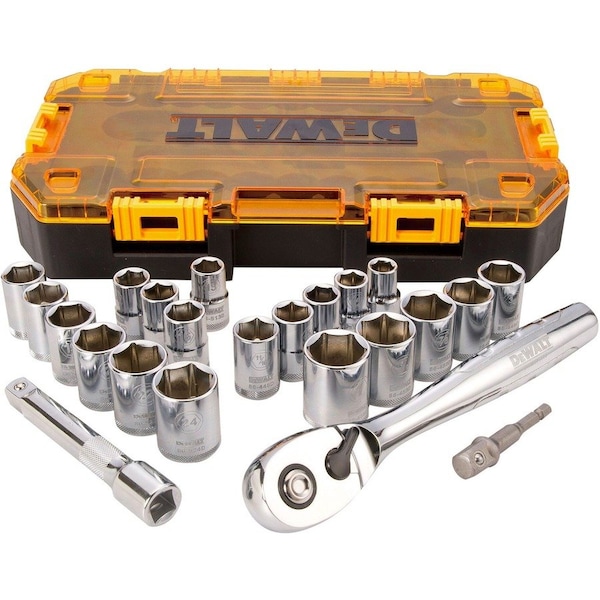 Dewalt 1/2" Drive SAE/Metric, 23 pcs DWMT73813 - main