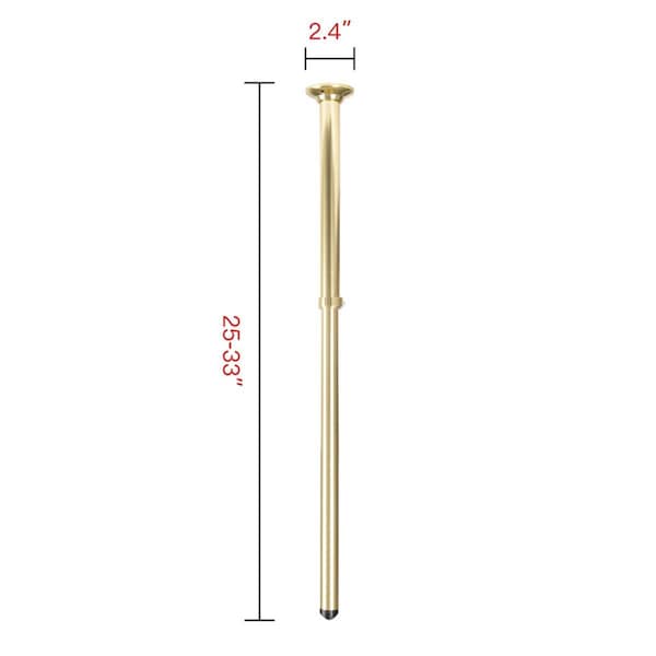 Utopia Alley Rustproof L-Shaped Corner Rod Vertical Ceiling Support Bar, Gold VS1GD - main