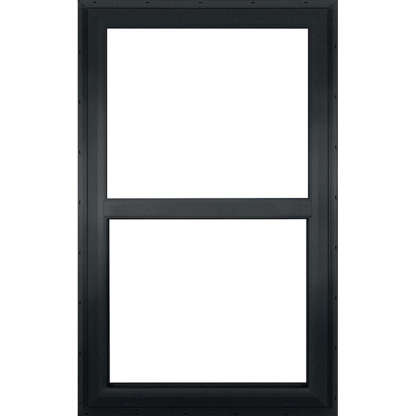 Factory 2U Windows Single Hung Impact Window 36in x 36in Black Ext / White Int Vinyl LowE Glass High Alt 804017 - main