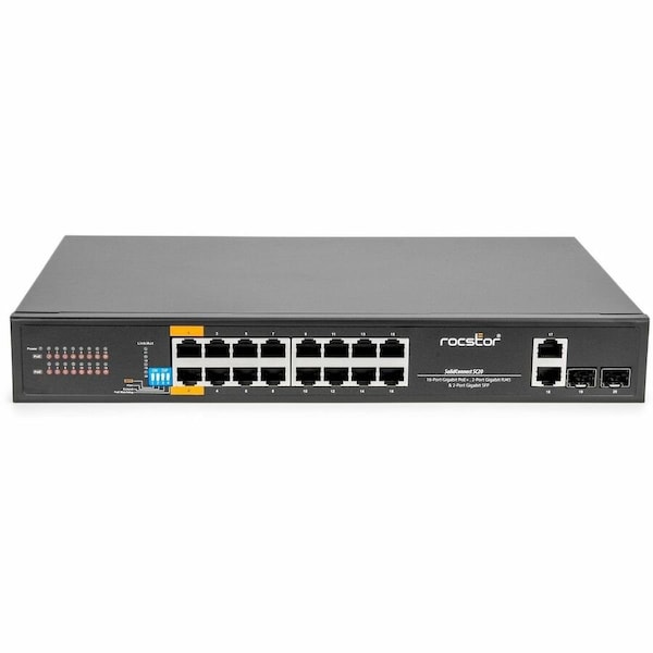 Rocstor SOLIDCONNECT SC20 16-PORT POE+ GIGABIT U Y10S007-B1 - main