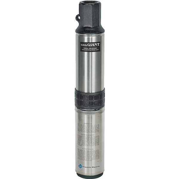Franklin International Well Pump, 6 A, 230 V, 0.5 Hp, 1-1/4 In Connection, 231 Ft Max Head, 12 Gpm, Stainless Steel RL12G05-3W2V - main