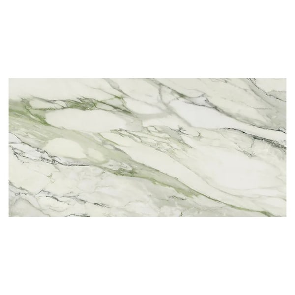 Apollo Tile 24x48 in. Polished White with Sage Green Vein Porcelain Wall and Floor Tile 15.42 sq ft/case, 2PK IMP88ARGR2448 - main