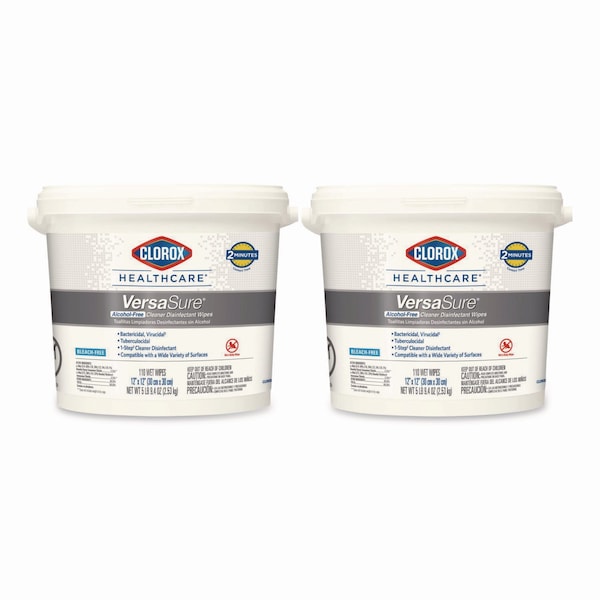 Clorox VersaSure Cleaner Disinfectant Wipes, 1-Ply, 12 x 12