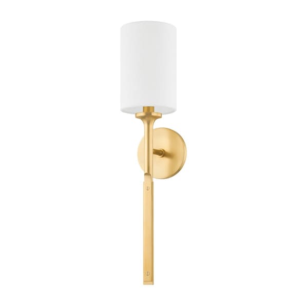 Hudson Valley Lighting Brewster 1 Light Wall Sconce 4.75 In. Aged Brass 3122-AGB - main