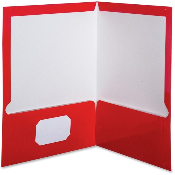Tops Business Forms Oxford, High Gloss Laminated Paperboard Folder Capacity, Red, 25PK 51711 - main