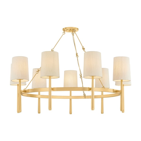 Hudson Valley Lighting Bridgeton 9 Light Chandelier in Aged Brass 1779-AGB - main