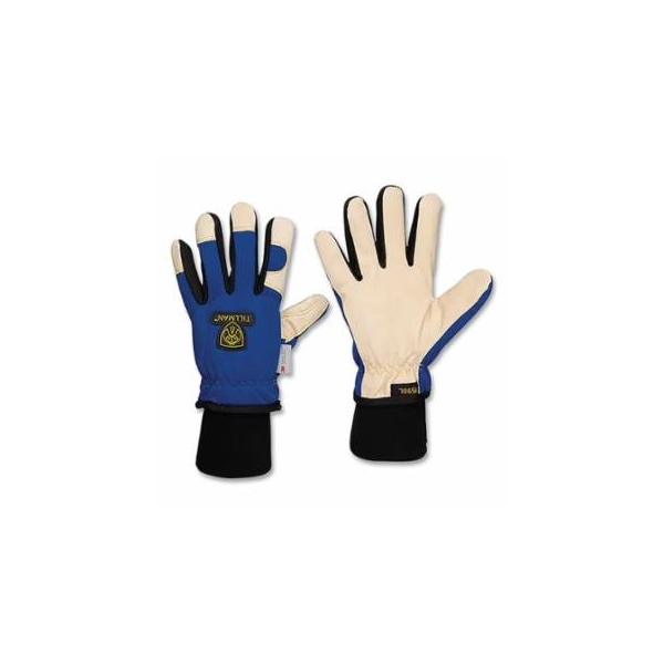 Tillman Leather and Spandex Winter Gloves, Pigskin, Large, Blue/Tan, 12PK 724-1590L - main