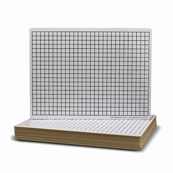 Flipside 9 x 12 Two Sided 3/8" Squares Grid Board 12 Pack 32159 - main