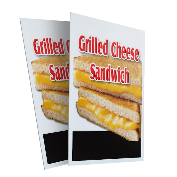 Signmission Grilled Cheese Sandwich, Plastic Signs Only 24 Inch x 36 Inch, Corrugated Plastic, 2PK CSB-2436-2PACK-Grilled Cheese Sandwich - main