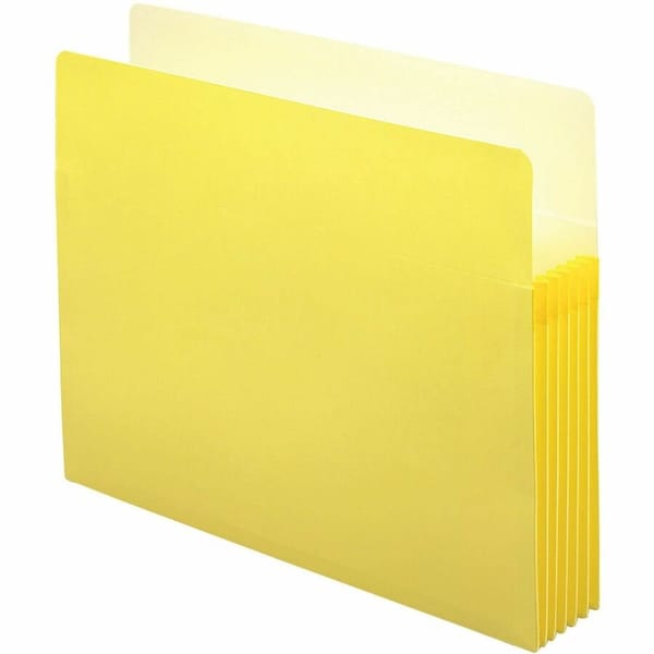 Smead File Pocket, StraightCut Tab, 514 Expansion, Letter Size, Yellow, 10 per Box 73243, Yellow SMD73243 - main