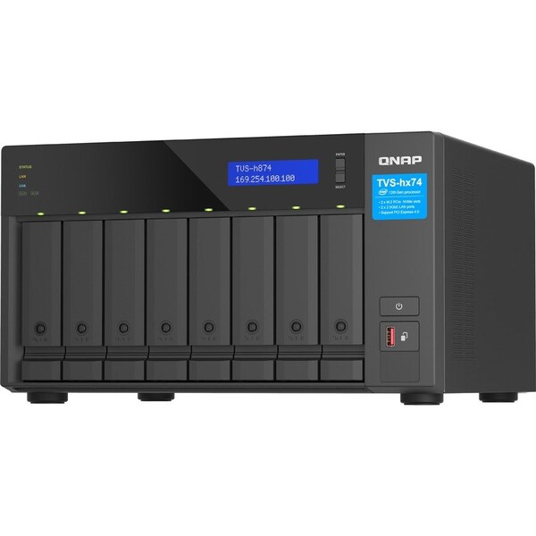 Qnap ULTRA-HIGH SPEED 8 BAY NAS. INTEL CORE I7 12C 8 PERFORMANCE CORES + 4 EFFI TVS-H874-I7-32G-US - main