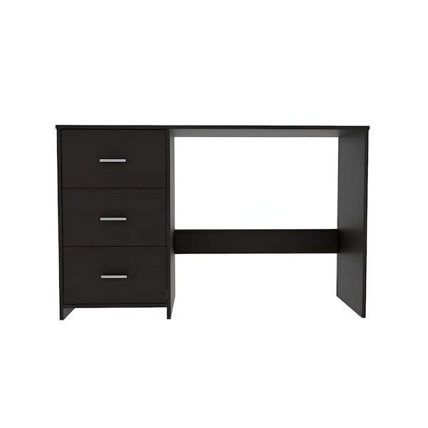 Homeroots 48" Black Computer Desk With Three Drawers 403782 - main