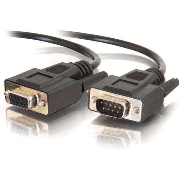 C2G 15ft DB9 M/F Extension Cable - Black - DB-9 Male Serial - DB-9 Female Serial - 15ft - Black 52032 - main