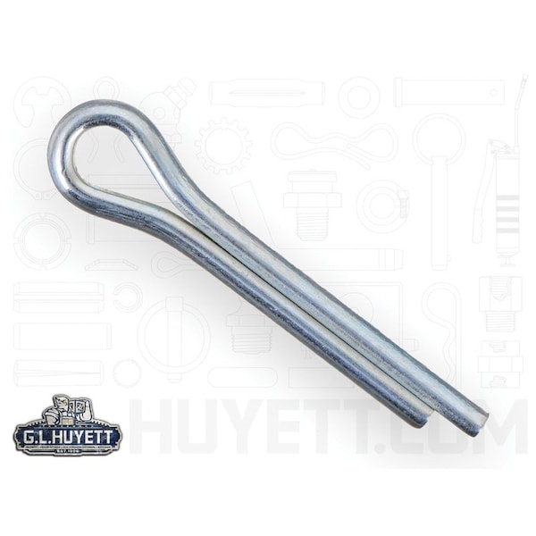 Huyett DIN 94 Cotter Pin, Zinc Plated Carbon Steel, 4 mm Dia x 20 mm Effective Length CPMZ-040-020 - main
