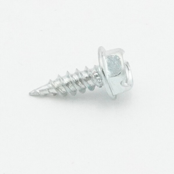 Malco 7X1/2, 1/4 in Slotted Hex Washer Head Sheet Metal Screws, Fast & Easy Piercing, Zinc Plated, 15000PK HW7X1/2Z - main