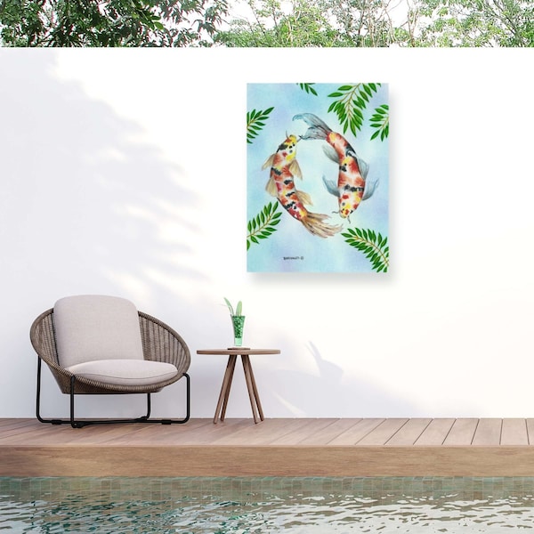 Trademark Fine Art Outdoor Canvas Art Dave Bartholet 'The Dance' Wall Art for Patios, or Gardens GRL01427-OC2432WR - main