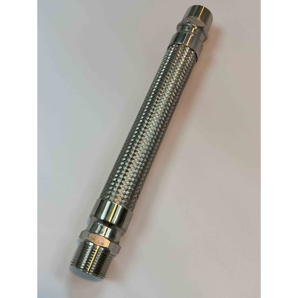 Precision Hose 1/4in Dia x 18in L 321 SS Flexible Metal Hose 04PL-AA11-0180-13B-13B - main