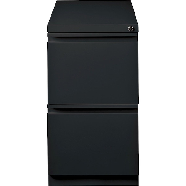 Lorell Mobile 2-Drawer File Cabinet with Full-Width Pull, 15" x 20" x 27.8", Black LLR49524 - main