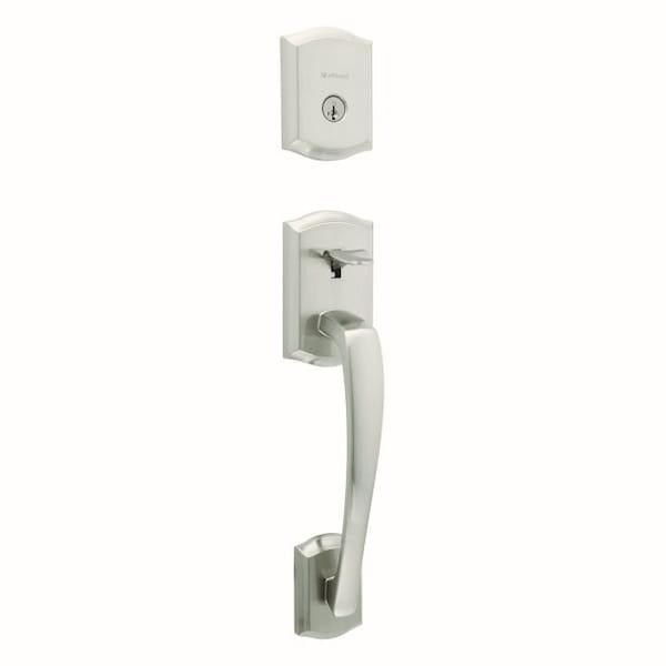Kwikset Single Cylinder Prescott Exterior Handleset with SmartKey with 6AL Latch and STRKP Strike Pack 818PTHLIP-15S.STRKP - main