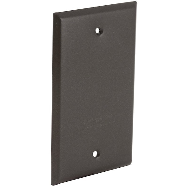 Hubbell Cover, 4-17/32 in L, 2-25/32 in W, Metal, Bronze, Powder-Coated 5173-2 - main