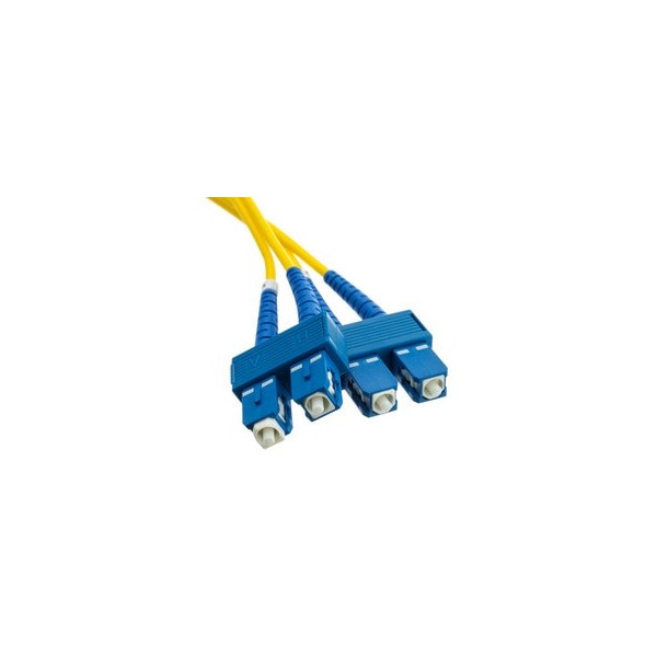 Cable Wholesale SC/UPC OS2 Duplex 2.0mm Fiber Optic Patch Cord, OFNR, Singlemode 9/125, 3 meter10 ft SCSC-01203 - main