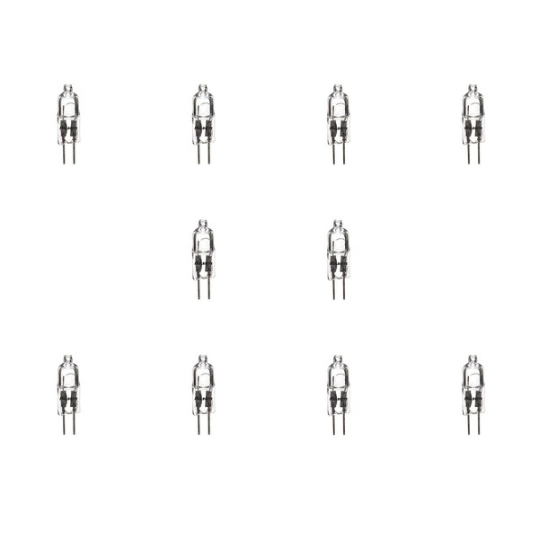 Bulbrite Mini 5w Equivalent T3 Bi-Pin Base G4 in Clear Finish Dimmable Soft Wht 2900K Halogen Lght Bulb, 10PK 860778 - main
