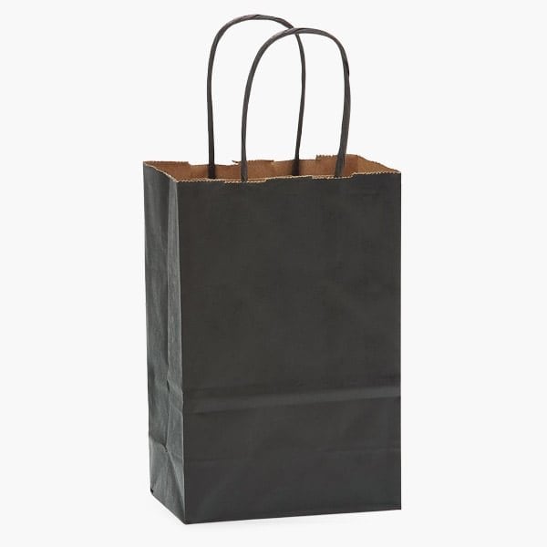 Nashville Wraps Black Recycled Kraft Bags, Rose 5.5x3.25x8.5in, 25PK 24RTBK - main