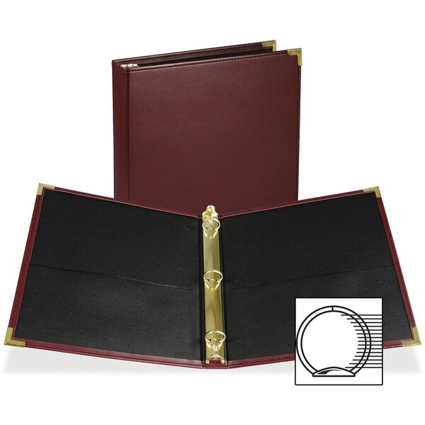 Samsill 15154 Classic Collection Ring Binder Portfolio 8-1/2 x 11 1-1/2in Cap Burgundy 15154 - main