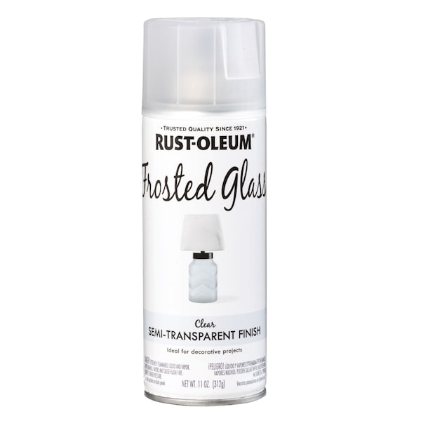 Rust-Oleum Frosted Spray Paint, Frosted Glass, Matte, Solvent, 11 Oz 342600 - main