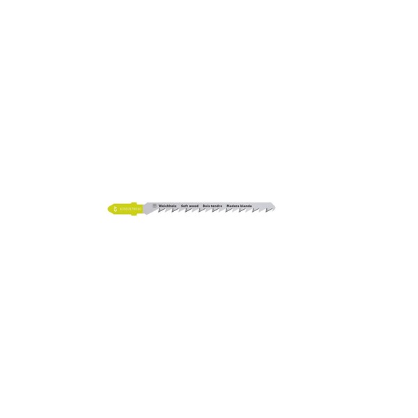 Fein 3 in. Chrome-Vanadium T-Shank Jigsaw Blade 6 TPI for fast cut clean wood, 5PK 63503178010 - main