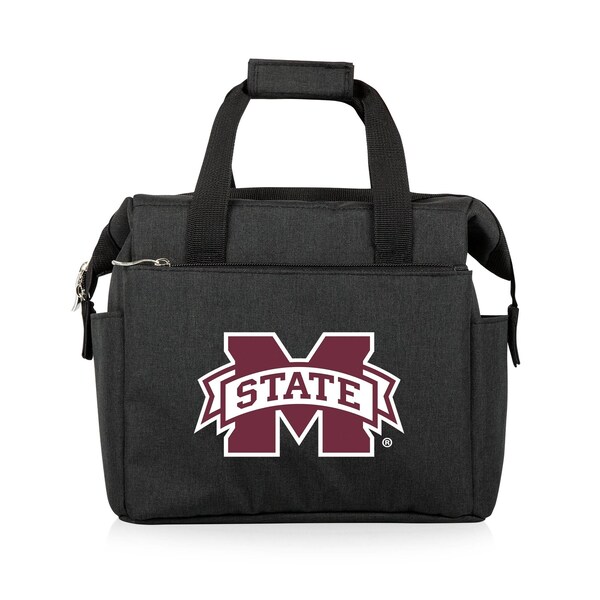 Picnic Time Family Of Brands NCAA Mississippi State Bulldogs On The Go Lunch Bag Cooler - Soft Cooler Lunch Box, Black 510-00-179-384-0 - main
