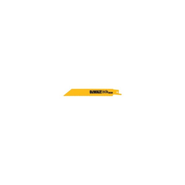 Dewalt STRAIGHT BACK RECIPROCATING SAW BLADE, 6 IN L X 3/4 IN W, 14, BI-METAL BODY DW4808B25 - main