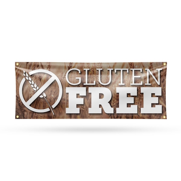 Signmission Gluten Free, 18 Inch x 48 Inch, Vinyl Banner B-30671 - main