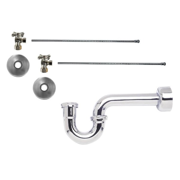 Mountain Plumbing Lavatory Kit - Brass Cross Handle 1/4 Turn Valve 1-1/2" in Matte Black MT4432X-NL/MB - main