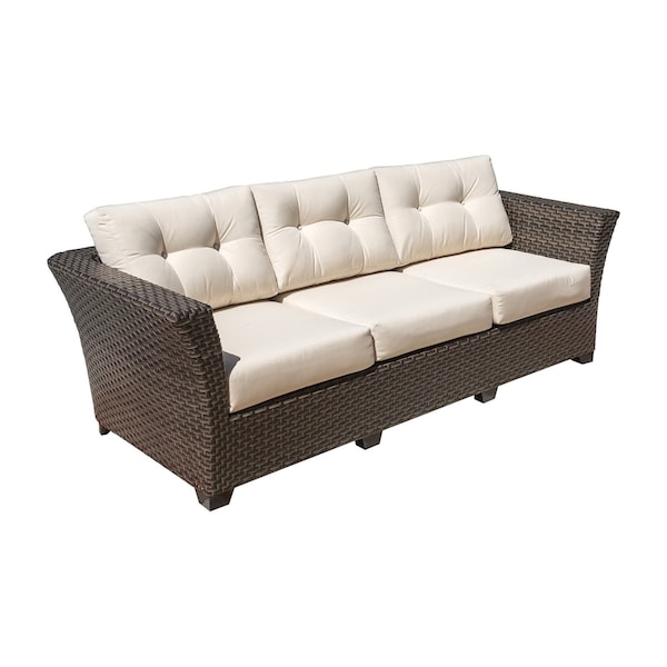 Hospitality Rattan Patio Fiji Sofa with Cushions 901-1347-ATQ-S - main