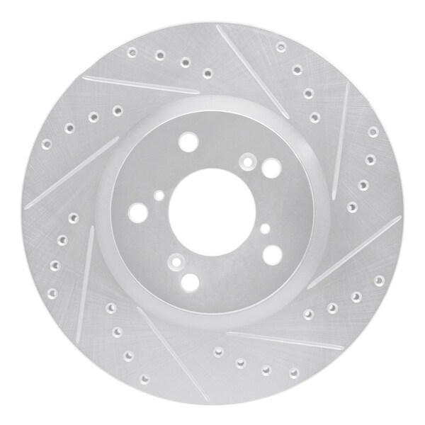 Dynamic Friction Co DFC Brake Rotor - Drilled and Slotted - Silver 631-59051R - main