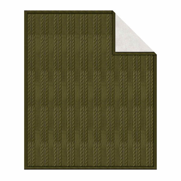 Lavish Home Cable Knit Throw Blanket 50x60 Soft & Cozy Blanket Throws with Cable Knit Pattern & Warm Sherpa 66-THROW60-G - main