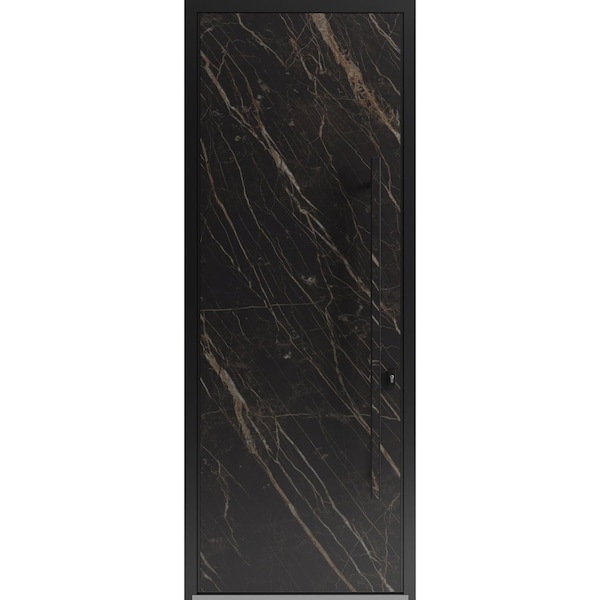 Vdomdoors Steel Door Dekton 0118 Natural Noir 96”/ Entry Door Painted W36xH96 Left hand Inswing DEKTON0118EXD-NOIR-W36xH96-LH-I - main