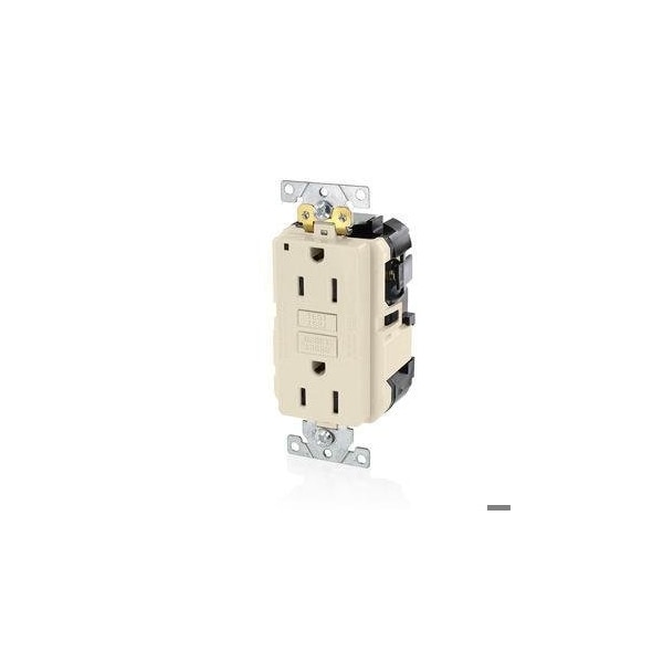 Leviton Lev-Lok GFCI 15A Ind Gr/PI Lt Almond MGFN1-T - main